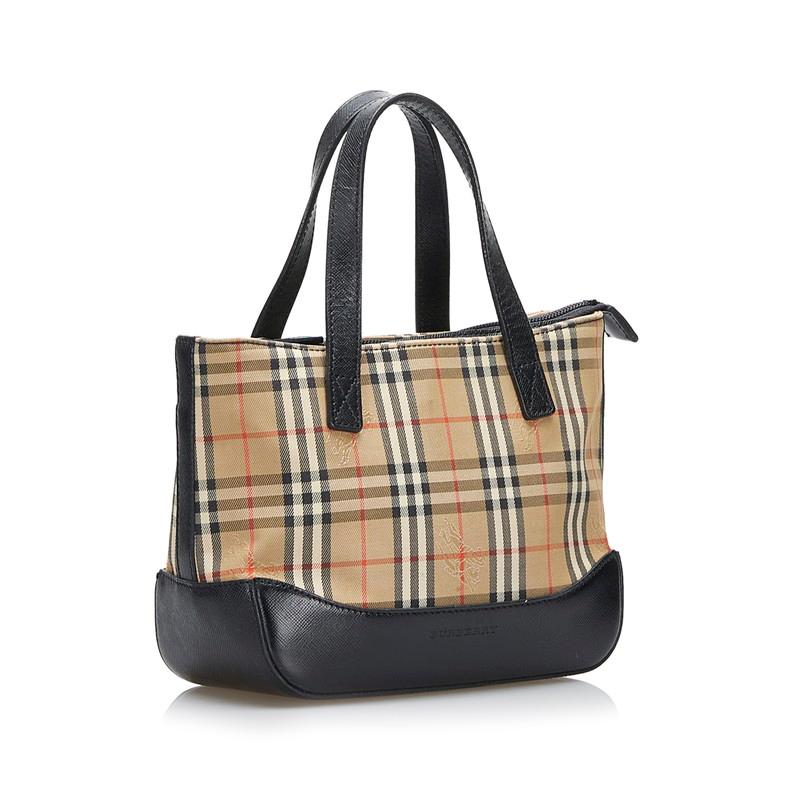 BURBERRY バーバリー ノバチェック ミニ ハンドバッグ ブラウン