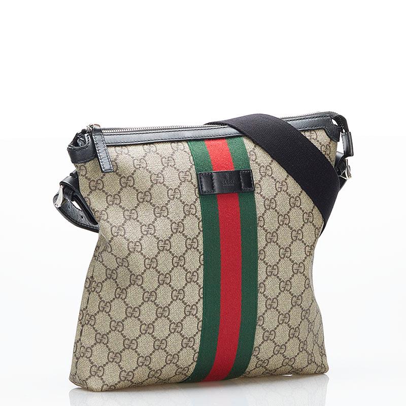 美品 Gucci グッチ ボディバッグ GG 斜め掛け◎ シェリーライン GUCCI（グッチ） バッグ メンズ 斜め掛けショルダーバッグ GGナイロン