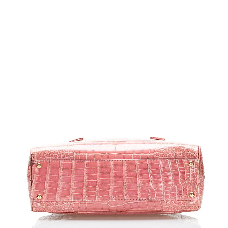 CHANEL（シャネル） ココマーク クロコ型押し ハンドバッグ ピンク 