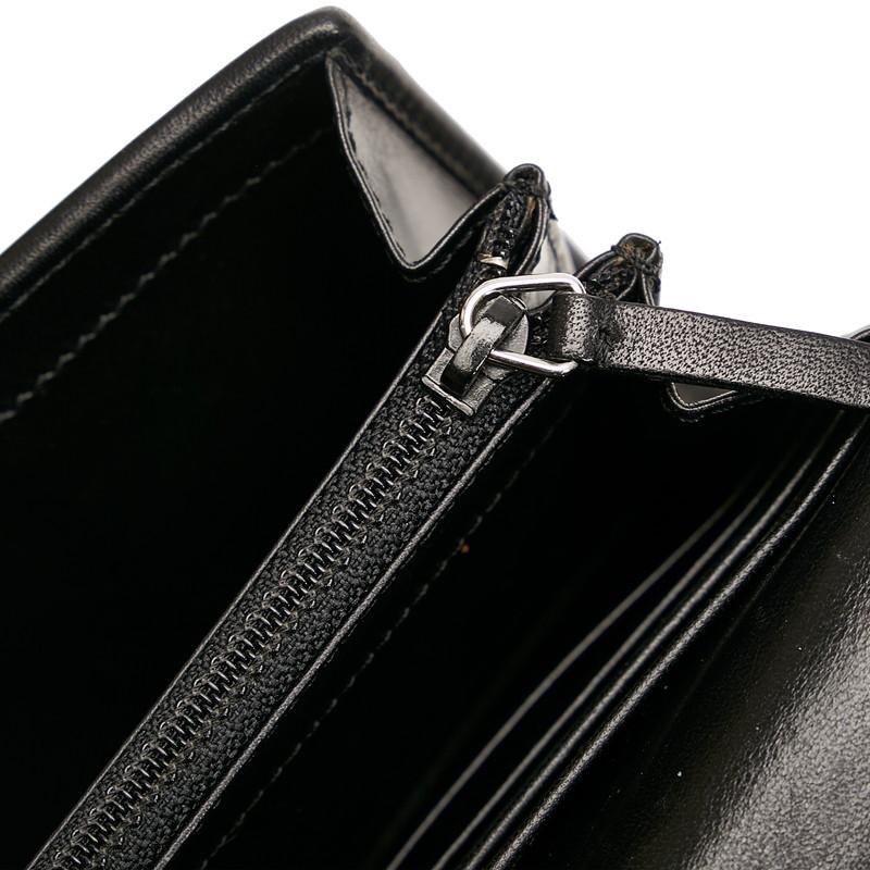 CELINE（セリーヌ） Cマカダム 長財布 ブラック キャンバス レザー