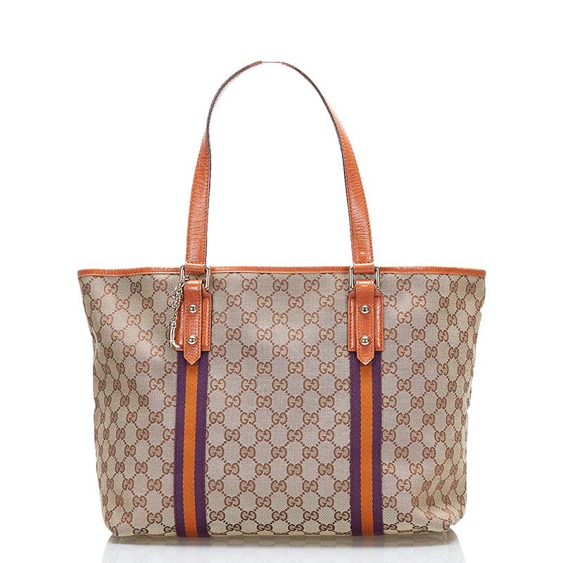 GUCCI（グッチ） GGキャンバス シェリー トートバッグ 139220 ブラウン 