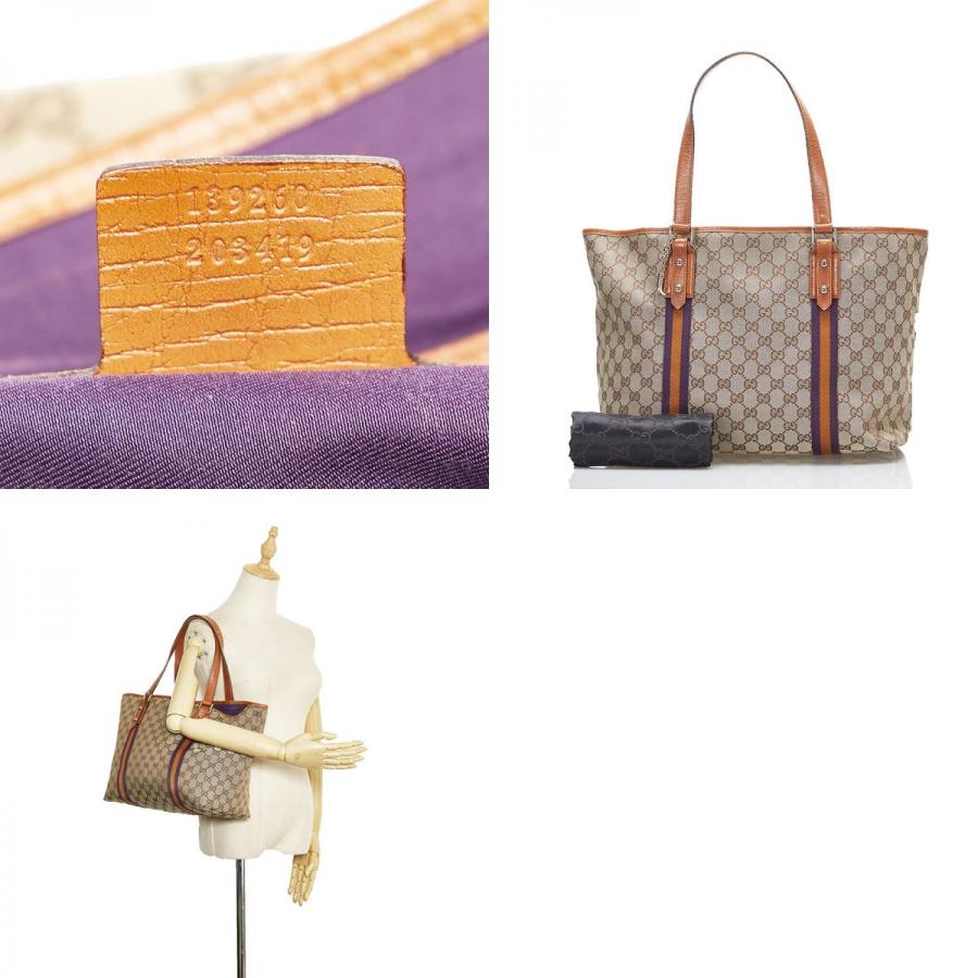 GUCCI（グッチ） GGキャンバス シェリー トートバッグ 139220 ブラウン 