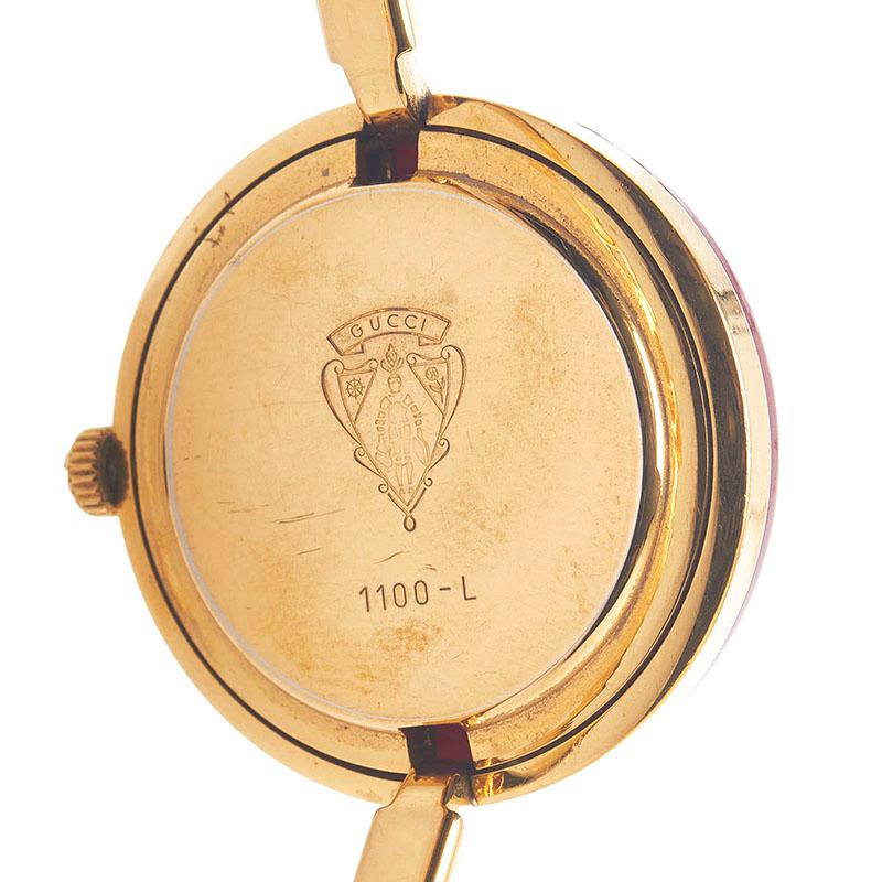GUCCI（グッチ） チェンジベゼル 腕時計 1100-L クオーツ ホワイト文字