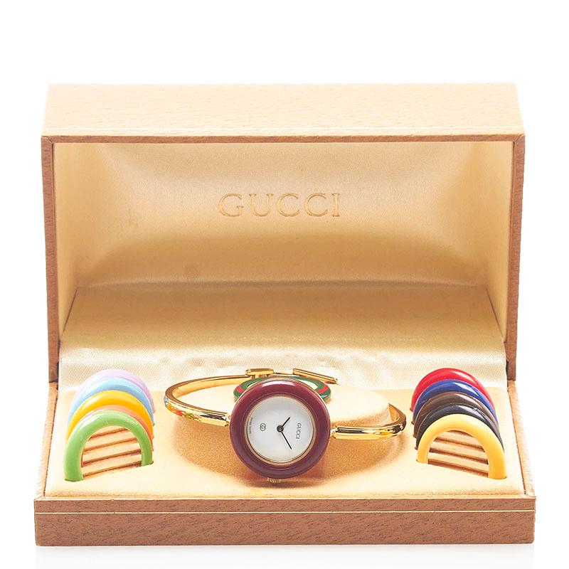 GUCCI グッチ チェンジベゼル 腕時計 1100-L クオーツ ホワイト