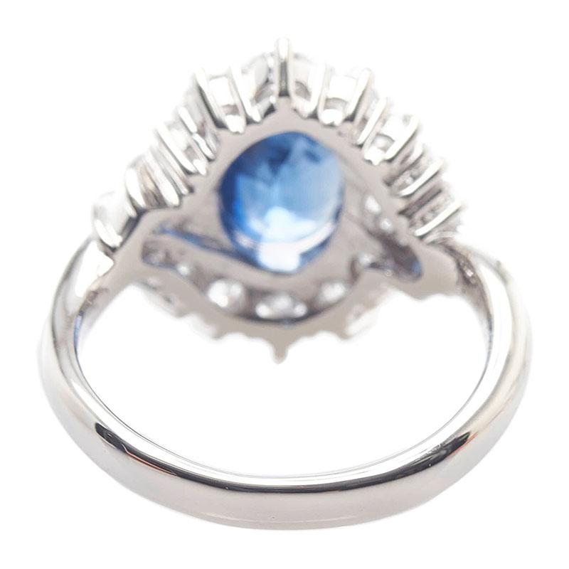 Pt900 プラチナ サファイア3.236ct ダイヤ0.86ct リング 指輪 