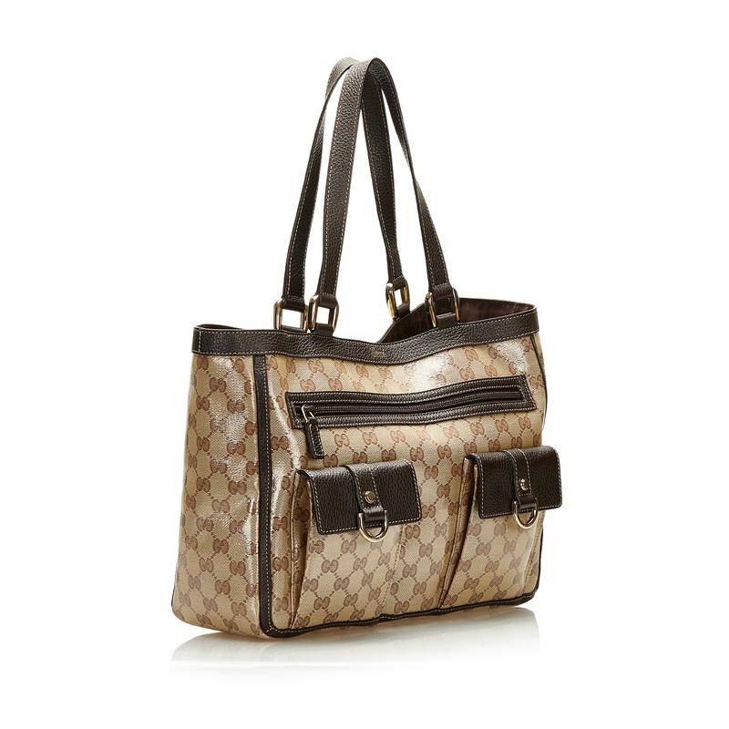 GUCCI（グッチ） GGクリスタル トートバッグ 268639 ベージュ PVC 