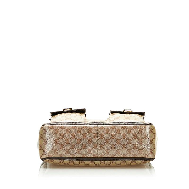 GUCCI グッチ GGクリスタル トートバッグ 268639 ベージュ PVC レザー  