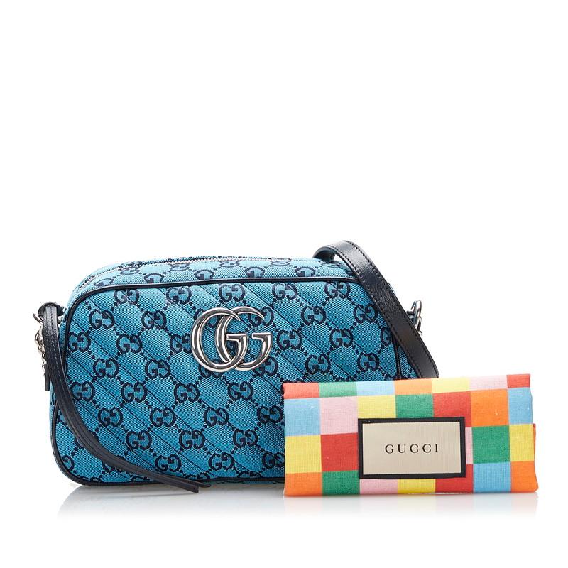 GUCCI（グッチ） GGキャンバス マーモント チェーン ショルダーバッグ