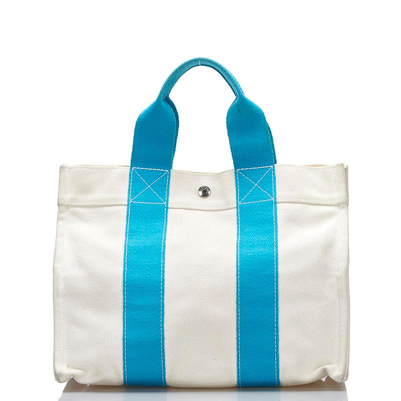 人気カラーHERMES ボラボラトートバッグターコイズブルー