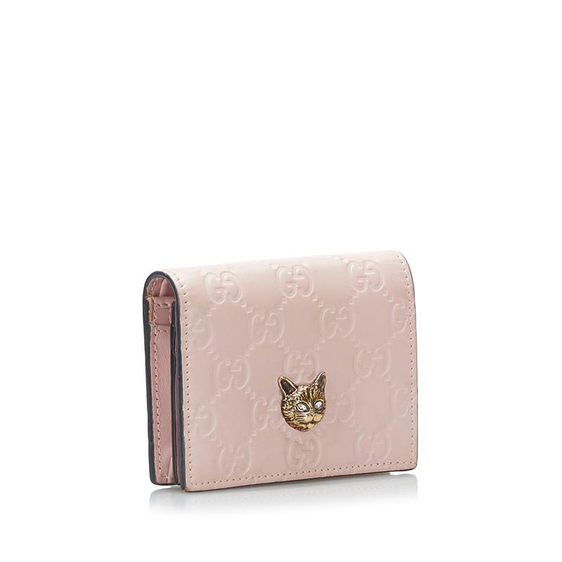 GUCCI グッチ グッチシマ キャット 猫 二つ折り財布 548057 GUCCI グッチ グッチシマ キャット 猫 二つ折り財布 548057