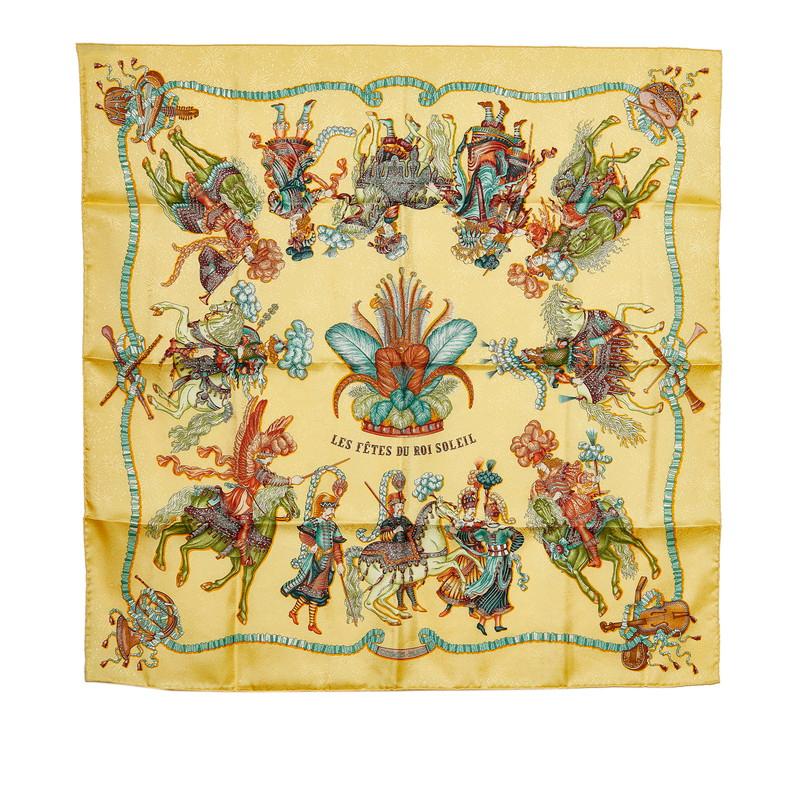 エルメススカーフ  カレ90  太陽王の祝典 未使用新品　タグ付き エルメス カレ90 LES FETES DU ROI SOLEIL 太陽王の祝典