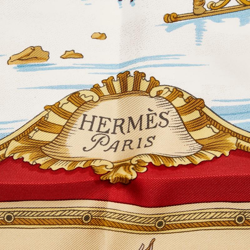 HERMES エルメス カレ90 LES PLAISIRS DU FROID 氷上の喜び HERMES エルメス カレ90 LES PLAISIRS DU FROID 氷上の喜び