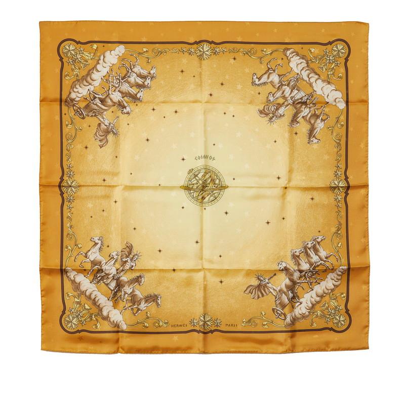 5％OFF 美品 HERMES エルメス プリーツスカーフ カレ 宇宙観 cosmos