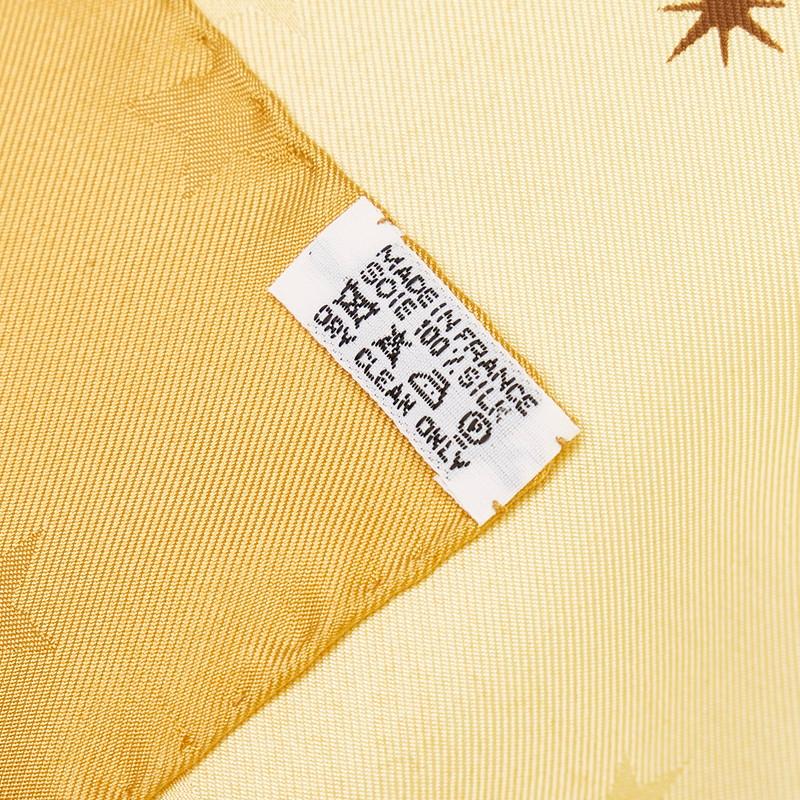 HERMES エルメス カレ90 COSMOS コスモス 宇宙観 スカーフ イエロー  