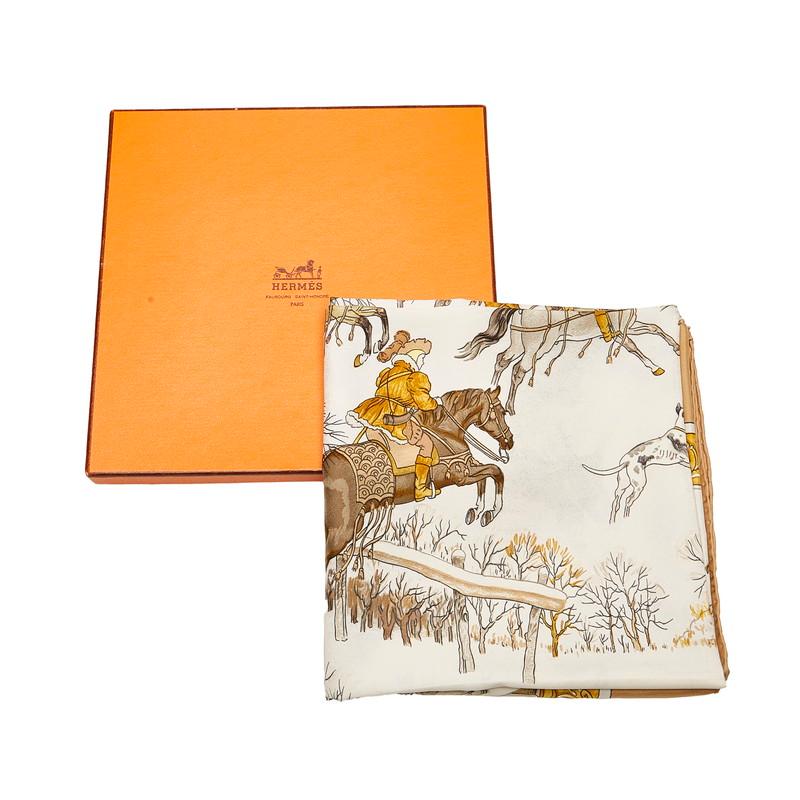 HERMES エルメス カレ90 L'hiver リヴェール 冬 スカーフ HERMES エルメス カレ90 L'hiver リヴェール 冬 スカーフ