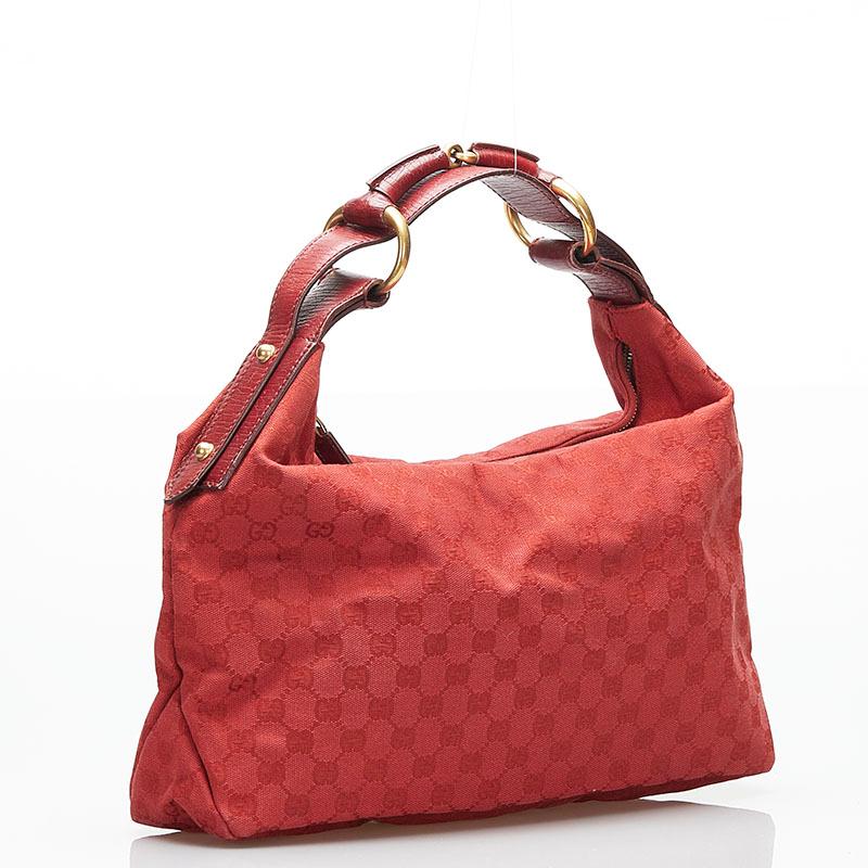 GUCCI（グッチ） GGキャンバス ホースビット ショルダーバッグ 115867