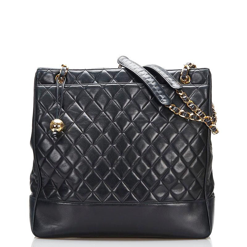 CHANEL シャネル マトラッセ ココボール チェーン トートバッグ 