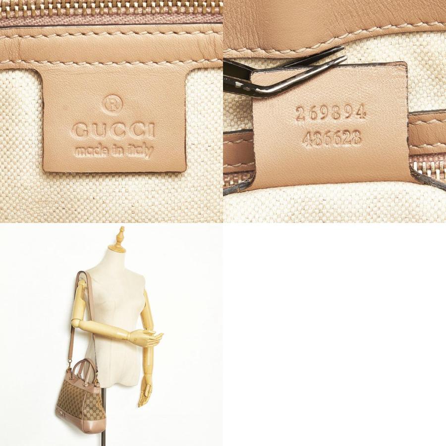 GUCCI グッチ GGキャンバス ハンドバッグ ショルダーバッグ 2WAY GUCCI グッチ GGキャンバス ハンドバッグ ショルダーバッグ 2WAY