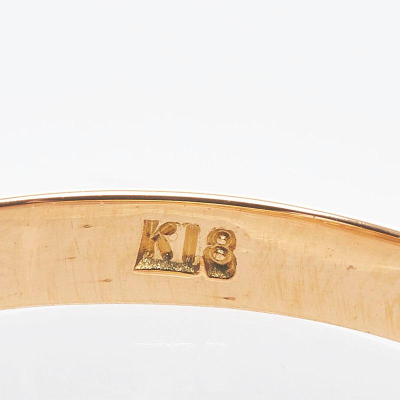 K18YG イエローゴールド パール約2mm リング 指輪 レディース 11号 