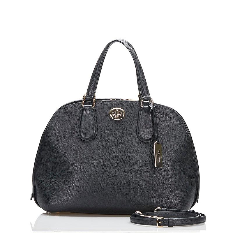 コーチ プリンス ストリート サッチェル ハンドバッグ ショルダーバッグ 2WAY 34939 ブラック レザー レディース COACH 【中古】  :1-0095699:銀座パリス Yahoo!ショッピング店 - 通販 - Yahoo!ショッピング