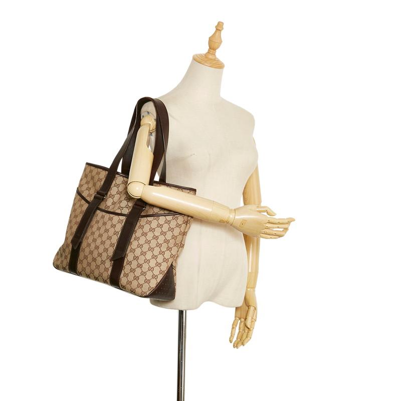 中古】GUCCI グッチ GGキャンバス 145971 トートバッグ ベージュ 