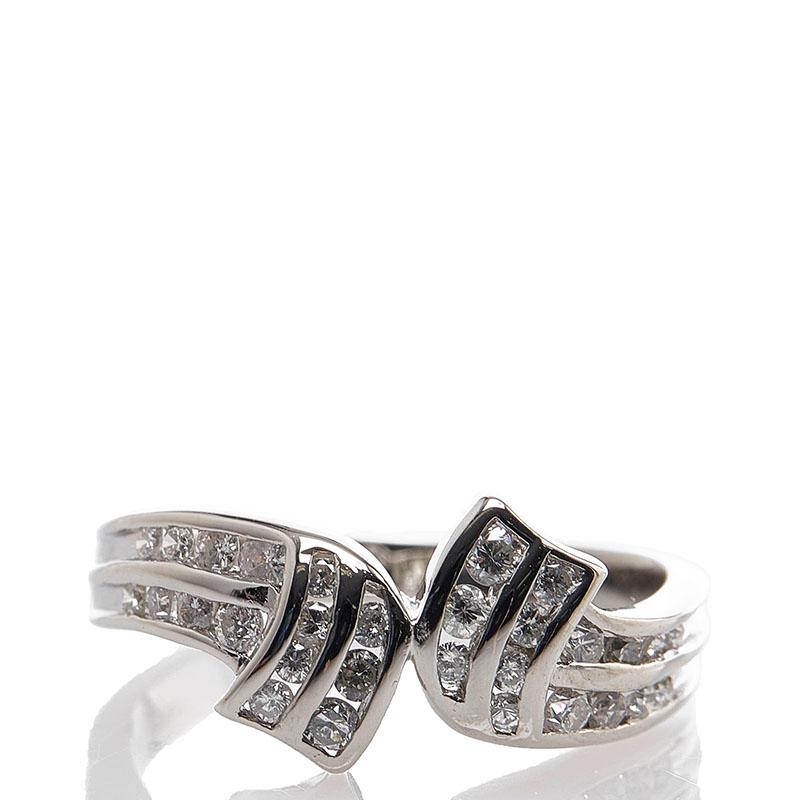 Pt900 プラチナ ダイヤ0.50ct リング 指輪 レディース 12.5号 中古