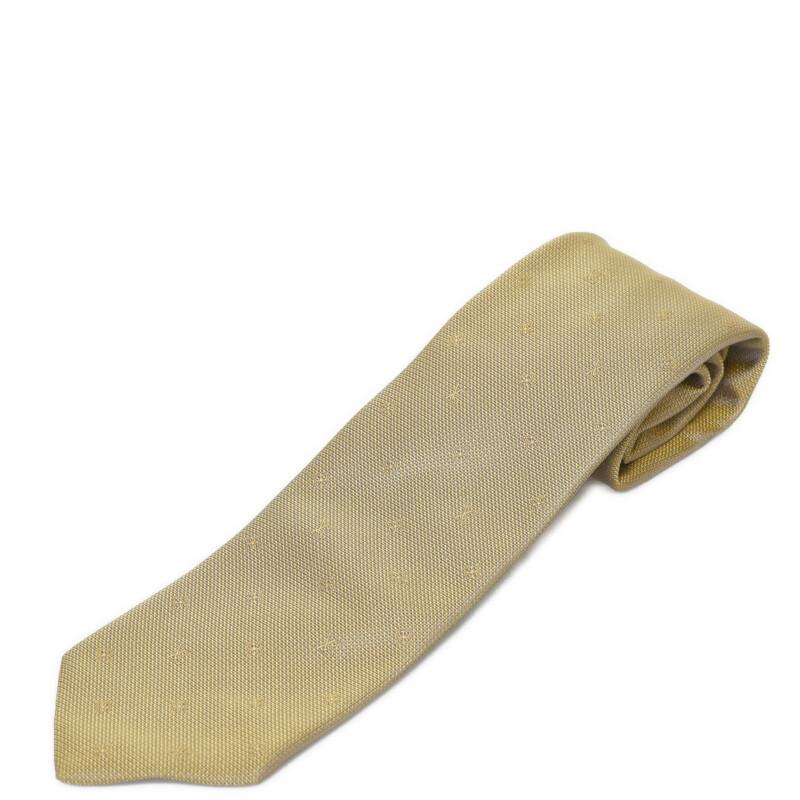 ルイ ヴィトン ネクタイ イエロー シルク メンズ LOUIS VUITTON 【中古