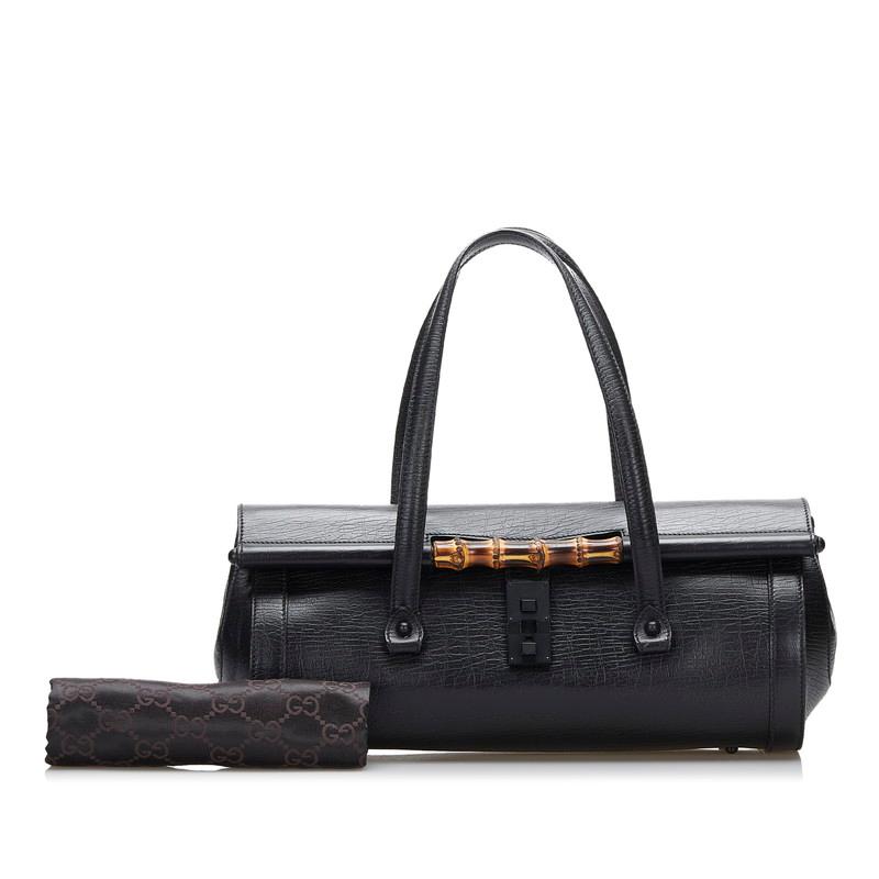 グッチ　ハンドバッグ　GGキャンバス　バンブー　111713レザー　ブラック 楽天市場】【中古】GUCCI（グッチ）111713 バンブー 竹