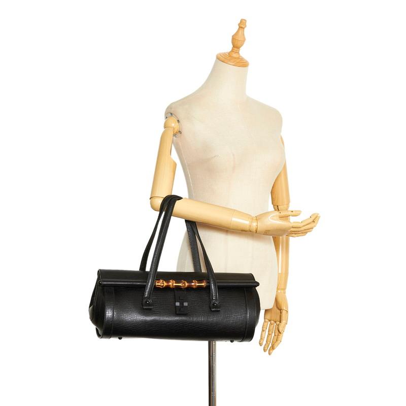 GUCCI（グッチ） バンブー ハンドバッグ 111715 ブラック レザー