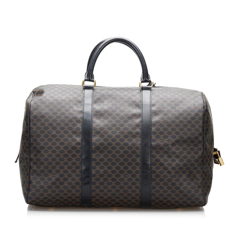 CELINE（セリーヌ） マカダム ボストンバッグ トラベルバッグ ブラウン
