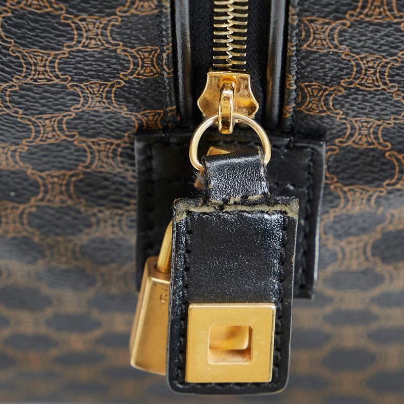 CELINE（セリーヌ） マカダム ボストンバッグ トラベルバッグ ブラウン