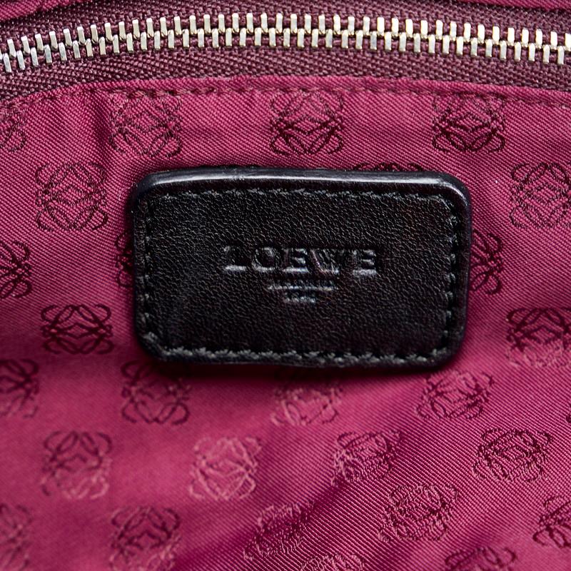 LOEWE（ロエベ） ナッパアイレ アナグラム ラメ ハンドバッグ ブラック