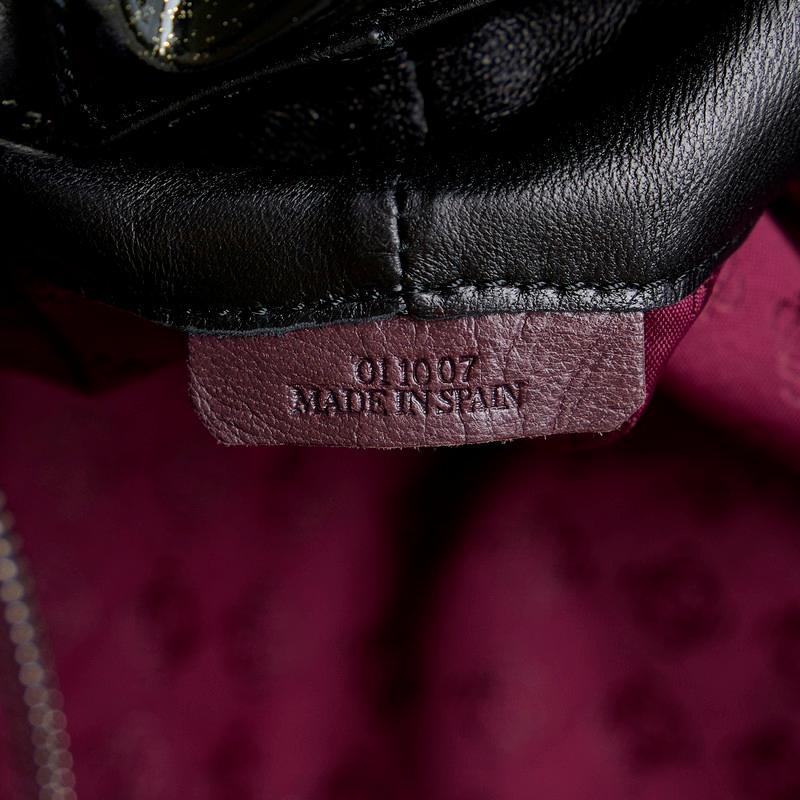 LOEWE（ロエベ） ナッパアイレ アナグラム ラメ ハンドバッグ ブラック