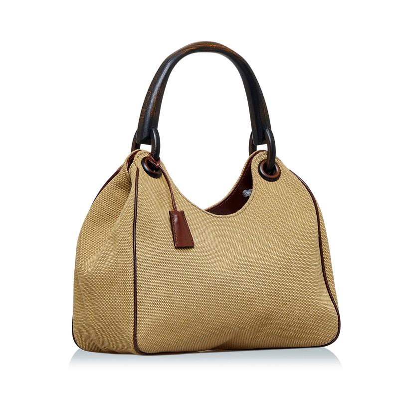 GUCCI ハンドバッグ ブラウン GUCCI（グッチ） ウッドハンドル ハンドバッグ ワンショルダーバッグ