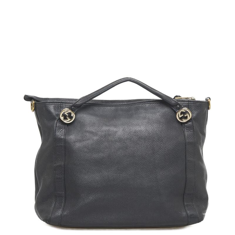 GUCCI（グッチ） インターロッキングG ハンドバッグ 323675 ブラック