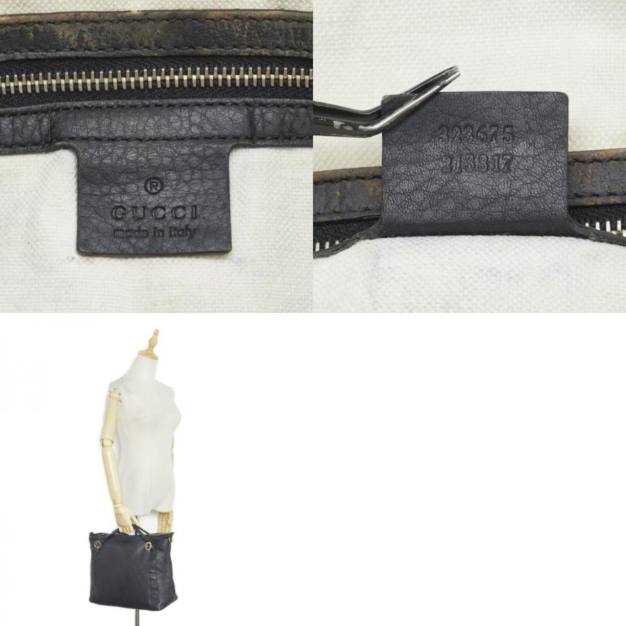 GUCCI（グッチ） インターロッキングG ハンドバッグ 323675 ブラック