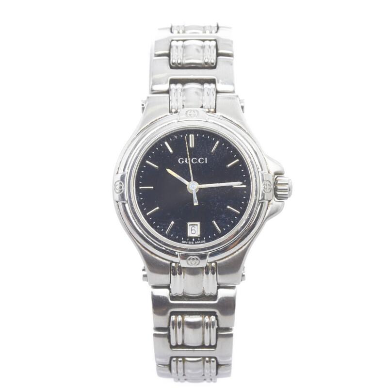 GUCCI（グッチ） 腕時計 9040L クオーツ ブラック文字盤 ステンレス