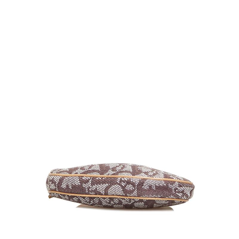 ディオール トロッター コインケース ブラウン キャンバス レザー