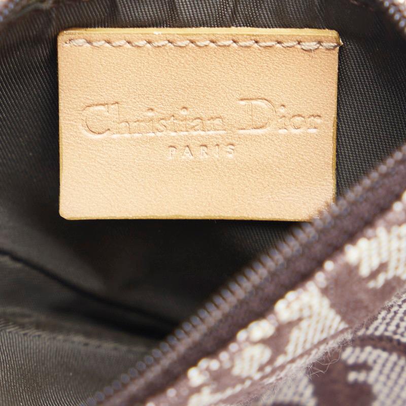 ディオール トロッター コインケース ブラウン キャンバス レザー