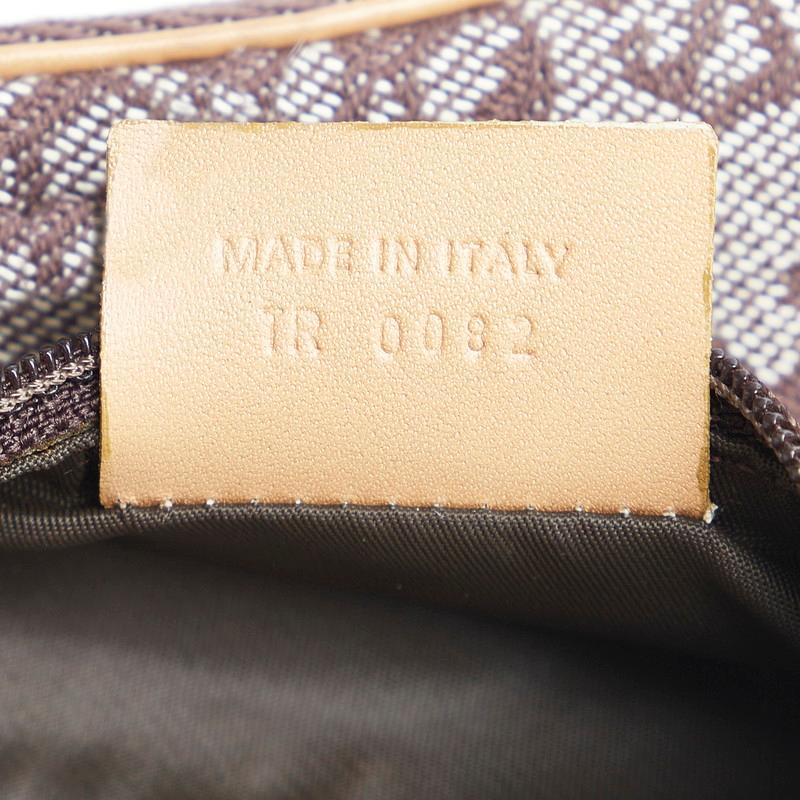 ディオール トロッター コインケース ブラウン キャンバス レザー
