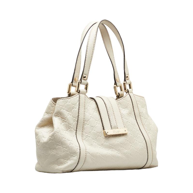 GUCCI グッチ グッチシマ ハンドバッグ 233610 ホワイト レザー 