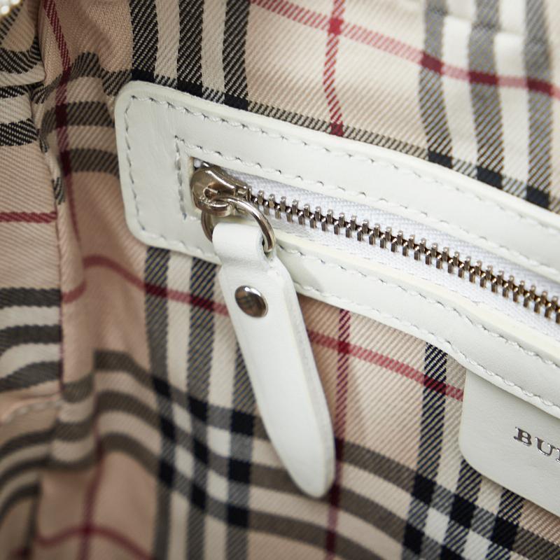 BURBERRY（バーバリー） ノバチェック ハンドバッグ ホワイト レザー