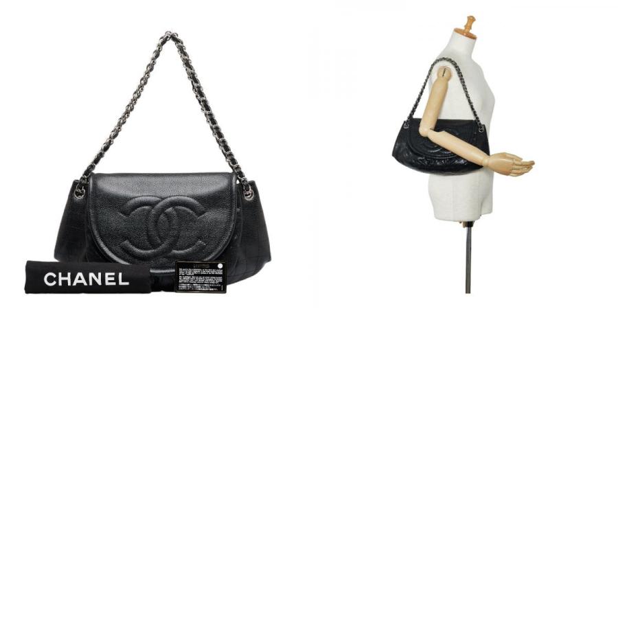 シャネル  ハーフココマーク キャビアスキンチェーンショルダーバッグ レディース CHANEL（シャネル） ハーフココマーク チェーン ショルダーバッグ