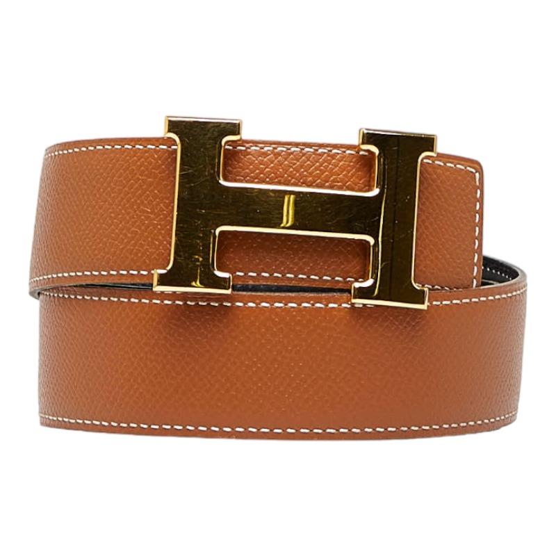 HERMES エルメス コンスタンス H リバーシブル ベルト ブラウン