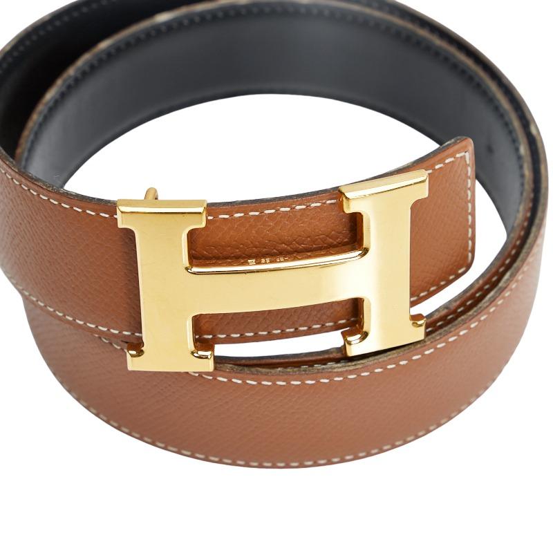 HERMES エルメス コンスタンス H リバーシブル ベルト ブラウン