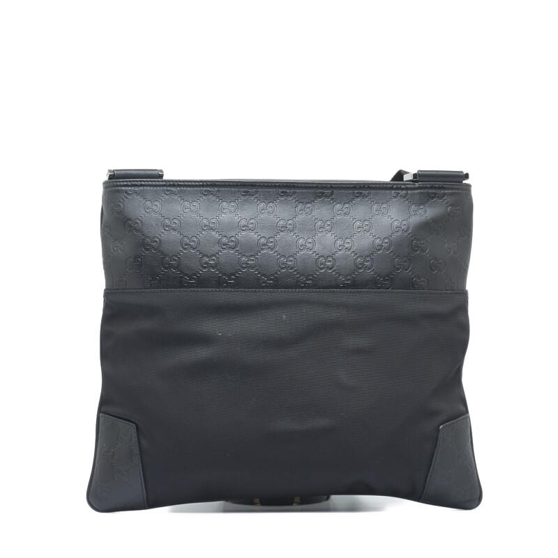 GUCCI（グッチ） グッチシマ 斜め掛け ショルダーバッグ 161822 ブラック キャンバス レザー レディース 【中古】 : 銀座パリス ...