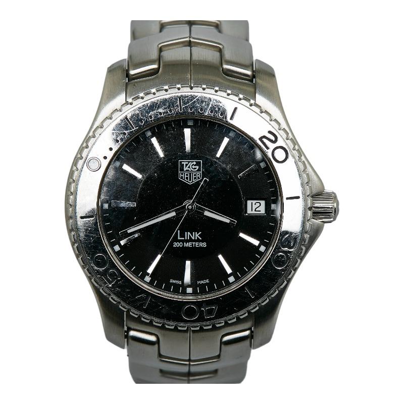 TAG HEUER タグ・ホイヤー リンク WJ1110 良品 タグホイヤー リンク 腕時計 WJ1110-0 クオーツ ブラック文字盤
