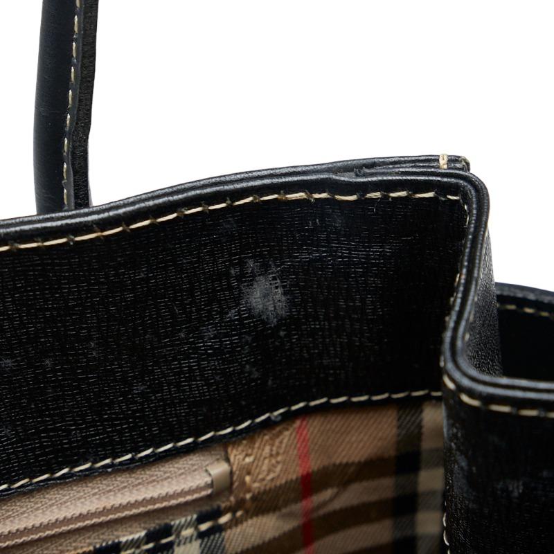 BURBERRY ハンドバッグ　ノバチェック シャドーホース　ゴールド金具 BURBERRY バーバリー ノバチェック シャドーホース ハンドバッグ