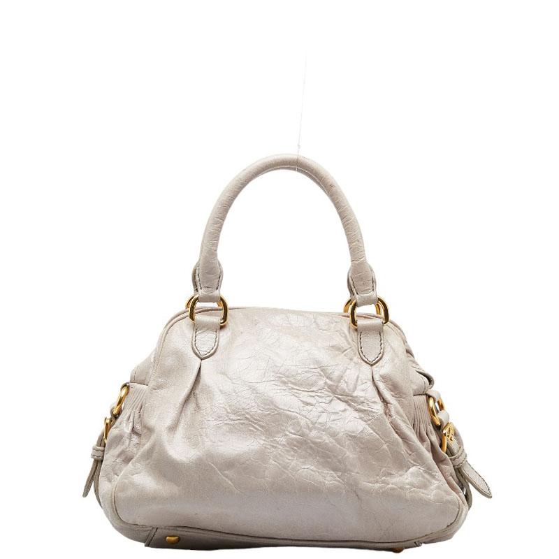 miu ミュウミュウ ナッパ キーチャーム ハンドバッグ ショルダー miu ミュウミュウ ナッパ キーチャーム ハンドバッグ ショルダー