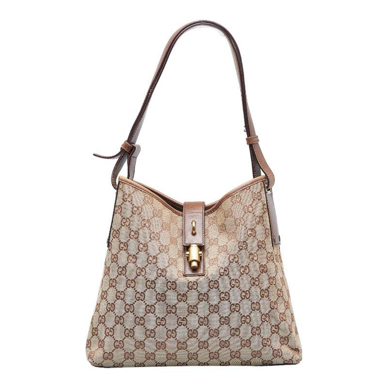 【美品】GUCCIニュージャッキー ショルダーバッグ ベージュ GUCCI ニュージャッキー ショルダーバッグ キャンバス レザー ベージュ